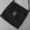 Fendi Zucca Nylon Leather One Shoulder Bag Handbag Black