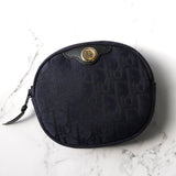 ディオール トロッター キャンバス/レザー コインケース ミニポーチ 小物入れ ネイビー - NEWSED