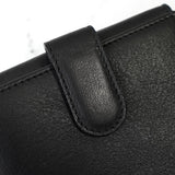 クリスチャン ディオール マンテル金具 レザー 二つ折り財布 ブラック - NEWSED