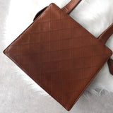 シャネル マトラッセ ラムスキン トップハンドル トートバッグ ハンドバッグ ブラウン 保存袋 ギャランティーカード付き付き - NEWSED