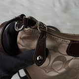 コーチ シグネチャー キャンバス ショルダーバッグ ポシェット ベージュ - NEWSED