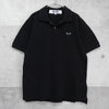 プレイ コムデギャルソン ハートロゴ 半袖ポロシャツ ブラック