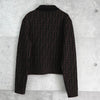 Fendi Zucca 女士羊毛 Polo 针织衫 棕黑色