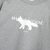 Maison Kitsune fox embroidered sweatshirt in grey