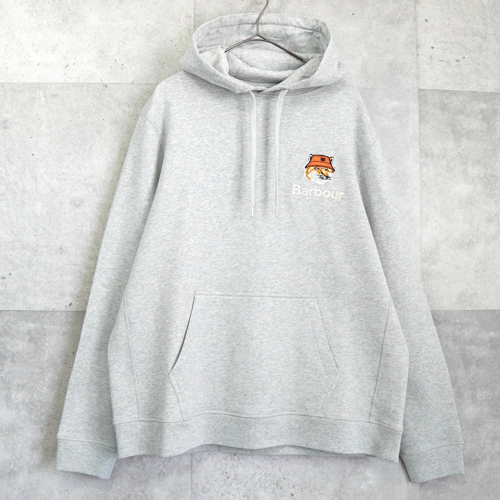 Maison Kitsuné x Barbour 狐狸头派克大衣（灰色）