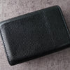 Balenciaga 徽标皮革三折钱包（黑色）