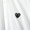 Play Comme des Garçons 心形标志长袖衬衫（白色/黑色）