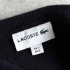 ラコステ ロゴパッチ ウール ニット ネイビー メンズ