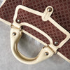 Celine Boogie Macadam Canvas/Leather Handbag Brown/Ivory