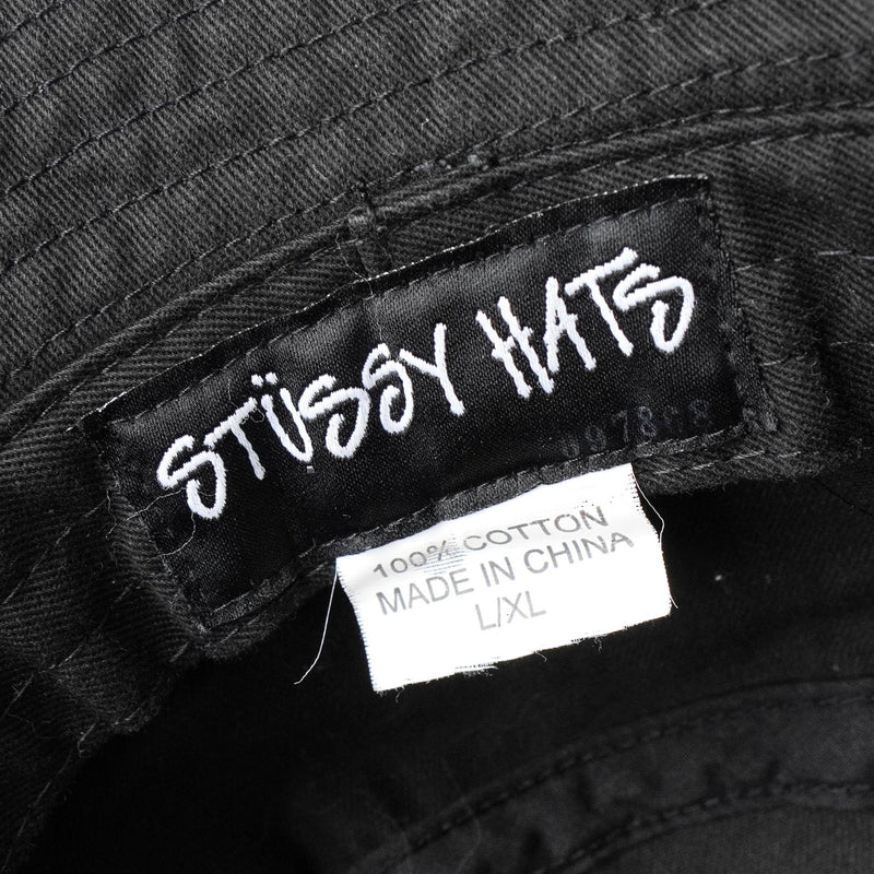ステューシー バケットハット ロゴ ブラック - NEWSED