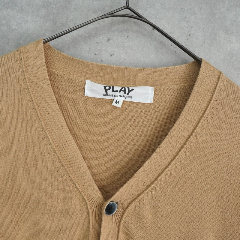 プレイ コム デ ギャルソン ハートロゴ カーディガン ベージュ - NEWSED