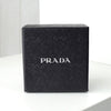 プラダ ロゴ ヘアクリップ バレッタ 髪留め ヘアアクセサリー ブラック 箱付き