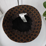 セリーヌ ロゴ トリオンフ モノグラム バケットハット ブラウン - NEWSED