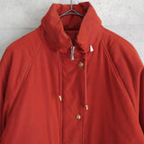 バーバリー ヴィンテージ 中綿ジャケット ミドルコート ホースロゴ 刺繍 イギリス製 レッド - NEWSED