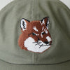 メゾン キツネ フォックスヘッド キャップ カーキ