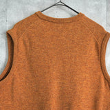 バーバリー ヴィンテージ ホースロゴ ウール ニット ベスト キャメル - NEWSED