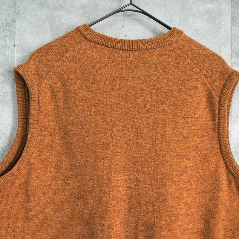 バーバリー ヴィンテージ ホースロゴ ウール ニット ベスト キャメル - NEWSED