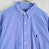 Polo Ralph Lauren logo embroidered long sleeve shirt blue