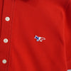 Maison Kitsune 红色三色狐狸短袖 Polo 衫