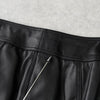 トミー ヒルフィガー レザー ミニスカート ブラック レディース