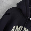Amiparis College Logo Hoodie Parka Black