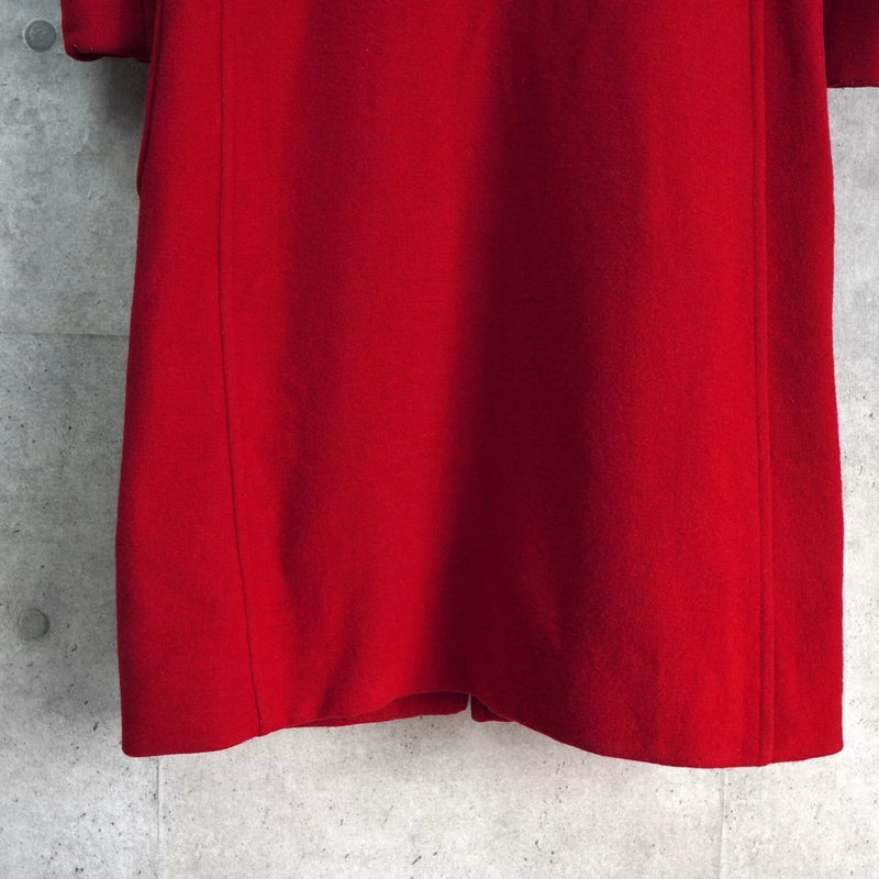 ポロ ラルフローレン ウールコート チェスターコート レディース レッド - NEWSED