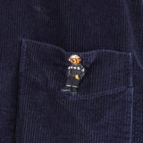 ポロ ラルフローレン ポロベア刺繍 コーデュロイシャツ ダークネイビー - NEWSED