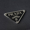 Prada nylon bifold wallet with triangle logo in black