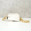 シャネル ターンロック ミニミニマトラッセ ラムスキン チェーンショルダーバッグ ホワイト