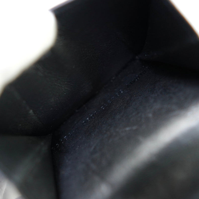 バレンシアガ エブリディ レザー 三つ折り財布 コンパクトウォレット ブラック - NEWSED