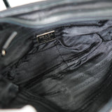 プラダ テスート ポコノ ナイロン サフィアーノレザー トライアングルロゴ ショルダーバッグ ブラック - NEWSED