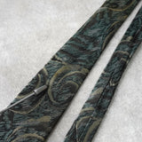 ミヤケ デザイン ヴィンテージ スタジオ シルク 総柄 ネクタイ カーキ - NEWSED