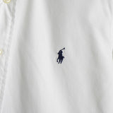 ポロ ラルフローレン ロゴ 刺繍 長袖シャツ ホワイト - NEWSED