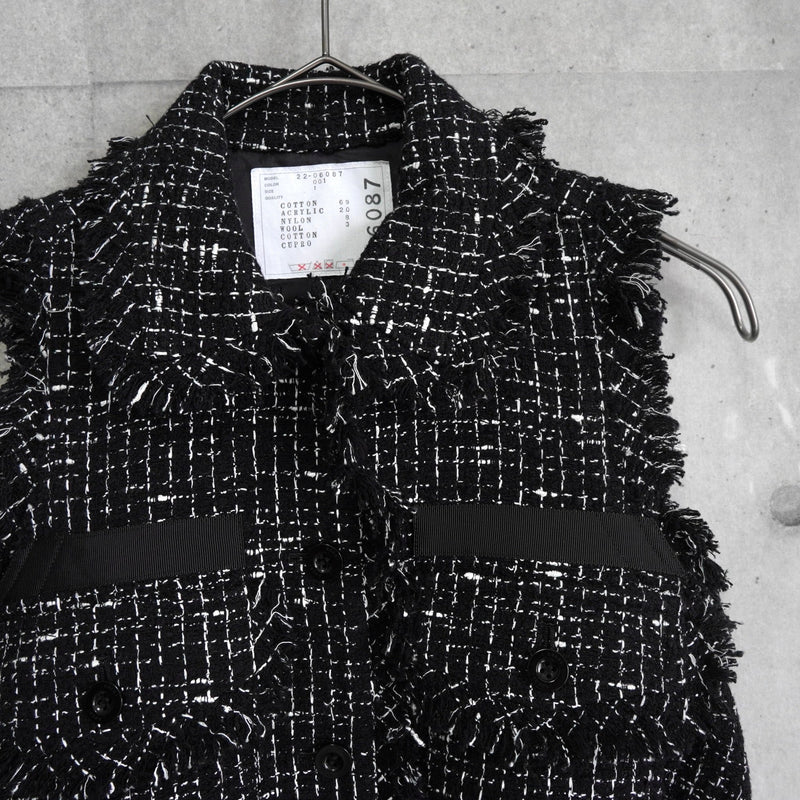 サカイ ツイード ベスト ブラック レディース - NEWSED