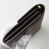 ルイ ヴィトン ダミエ ポルトフォイユ・サラ 長財布 フラップ ブラウン - NEWSED