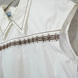 プラダ 刺繍 ノースリーブ シャツ ブラウス ホワイト レディース - NEWSED