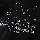 メゾンマルジェラ ロゴ 刺繍 ショート丈 スウェット ブラック レディース - NEWSED