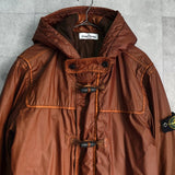 ストーン アイランド コーティング フーデッド 中綿ジャケット ブラウン - NEWSED