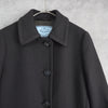 Prada wool coat, long coat, trench coat, women's, grey
