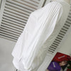 Courreges Square Neck Ruffle 3/4 Length Tunic Cut and Sewn in White