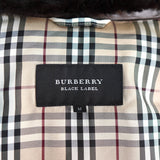 バーバリー ブラックレーベル ファー襟 パテント ダウンジャケット ブラウン - NEWSED