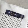 Fred Perry 徽标刺绣镂空针织白色 Polo 衫