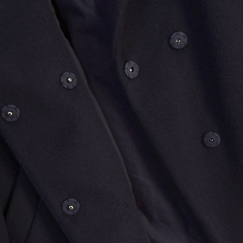 ラコステ ウールコート チェスターコート オーバーコート ネイビー - NEWSED