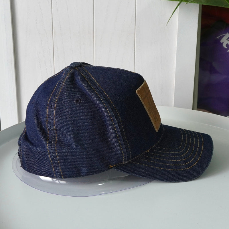 ステューシー ロゴ レザーパッチ デニム キャップ - NEWSED