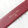 クリスチャンディオール ヴィンテージ ロゴ レザー ベルト ボルドー レディース