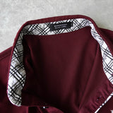 バーバリー ブラック レーベル ノバチェック柄 ホースロゴ 刺繍 半袖ポロシャツ ボルドー - NEWSED