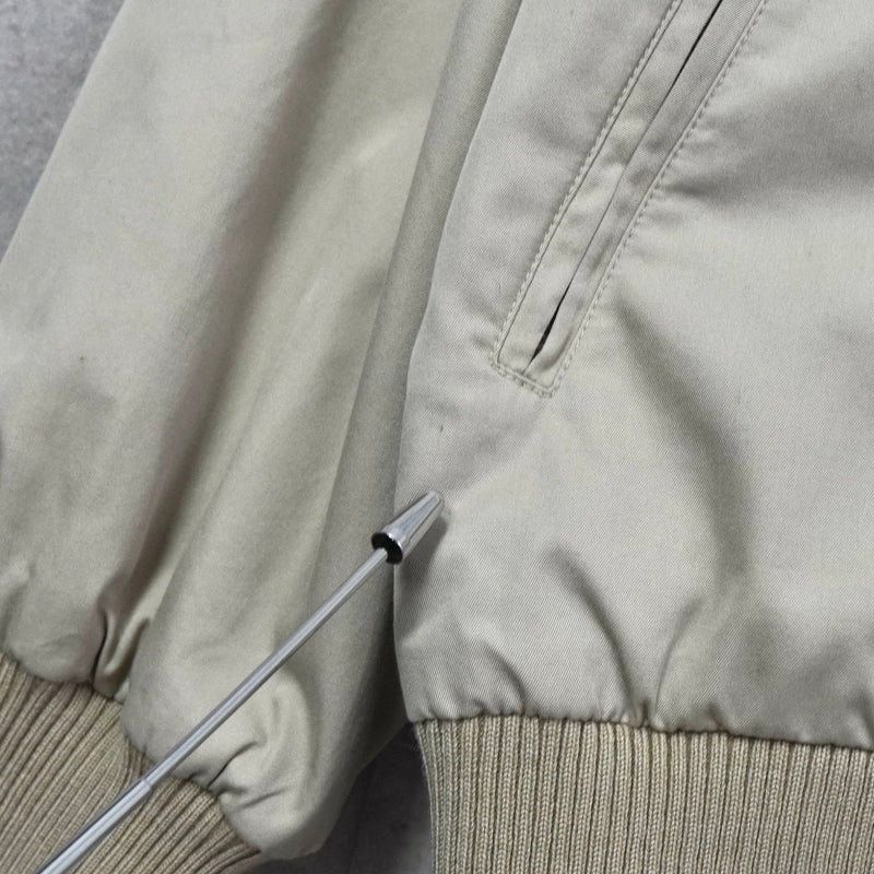 ラコステ リバーシブル ロゴパッチ チェック柄 スウィングトップ ブルゾン オフホワイト / カーキ - NEWSED