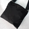 Prada Pocono Tessuto Nylon Shoulder Bag with Triangle Logo in Black
