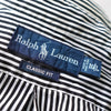 Ralph Lauren 徽标刺绣条纹长袖衬衫（黑/白）
