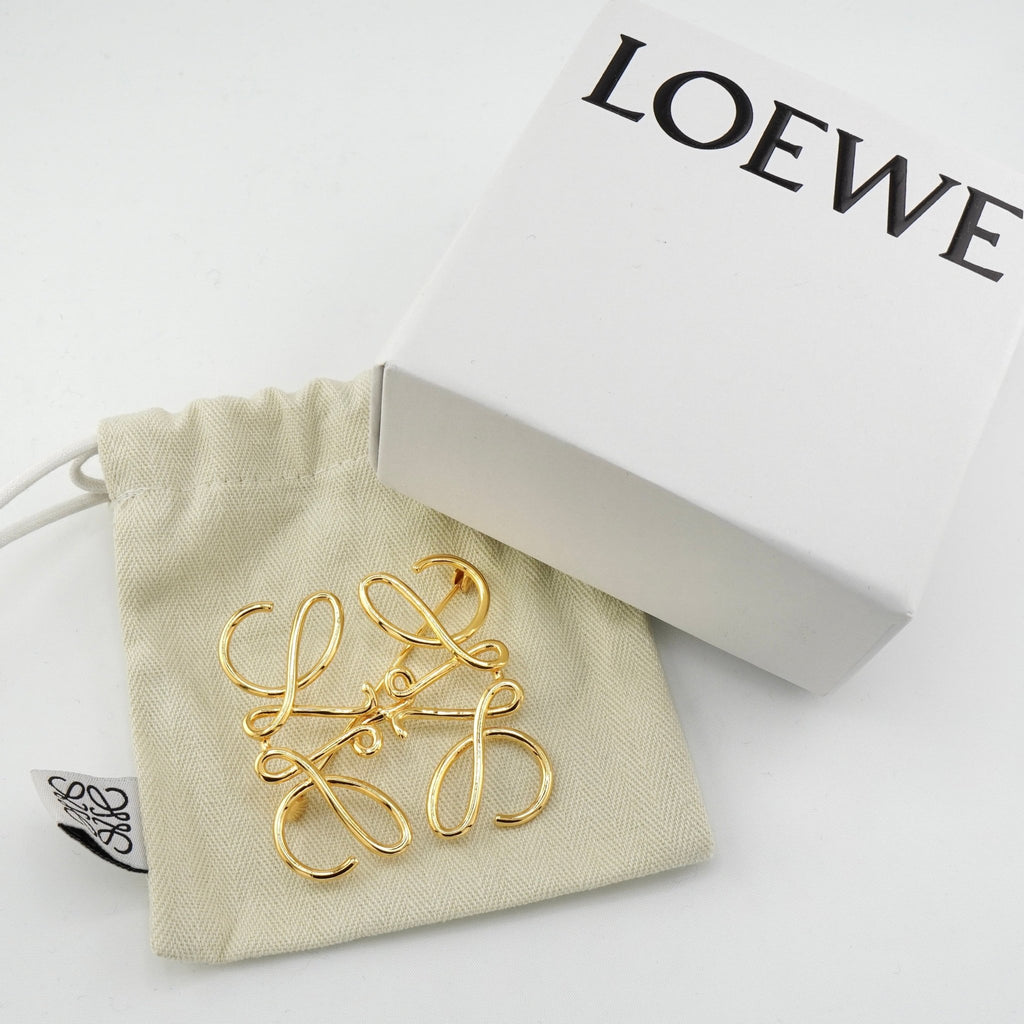 ロエベ アナグラム ゴールド ブローチ